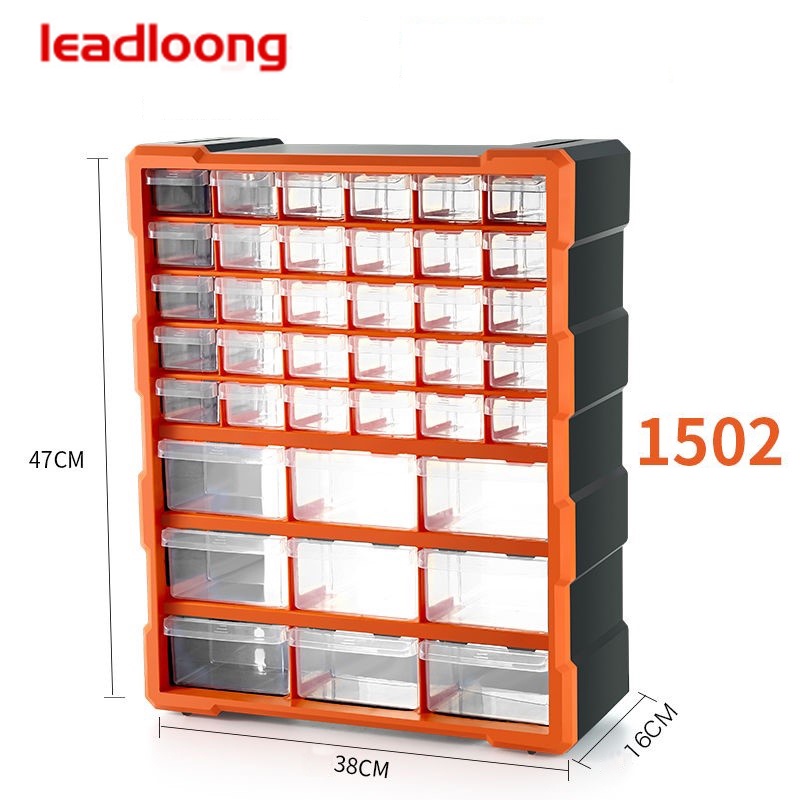 Workshop Tools Cabinet - LEADLOONG 39 Grids Plastic Drawer Type