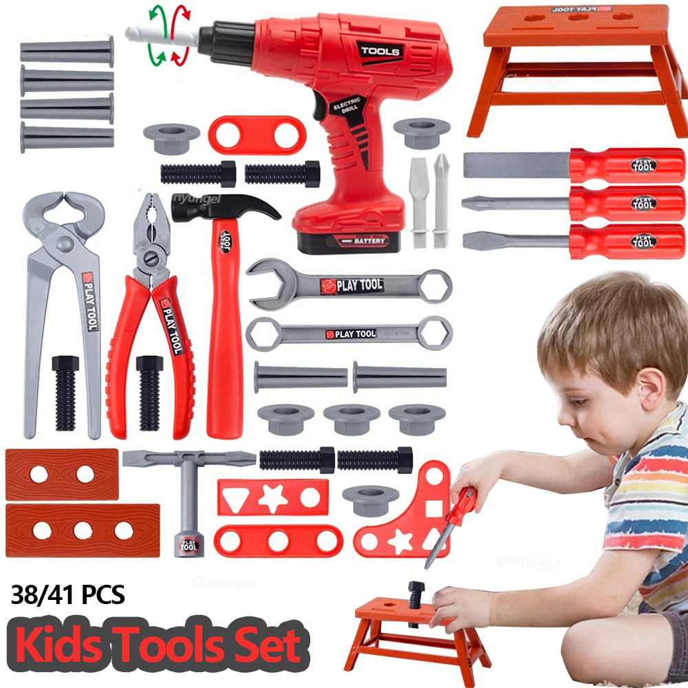 Tools Workshop Kids - 38/42 PCS Pretend Tools Kit Kids
