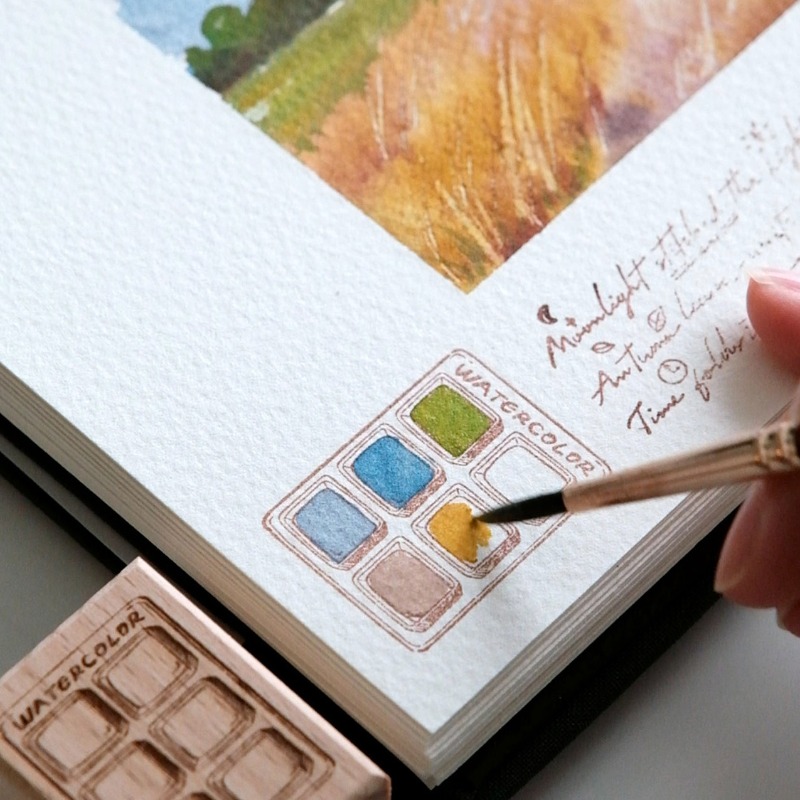 6 Grid Watercolor Color Card W - Tools Qa 评论和价格
