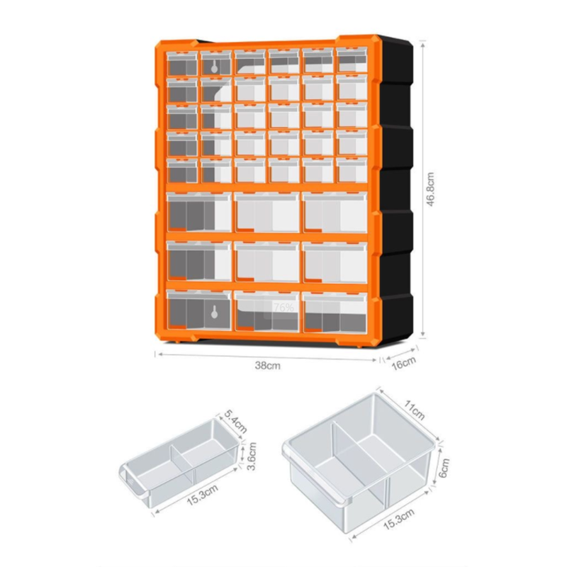 LEADLOONG 39 Grids Plastic Dra - Workshop Tools Cabinet 评论和价格