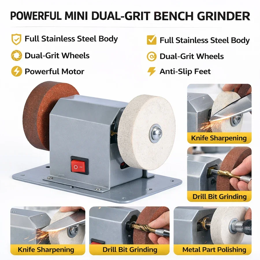 Mini Electric Bench Grinder Sh - Hand Tools Mechanical Workshop 评论和价格