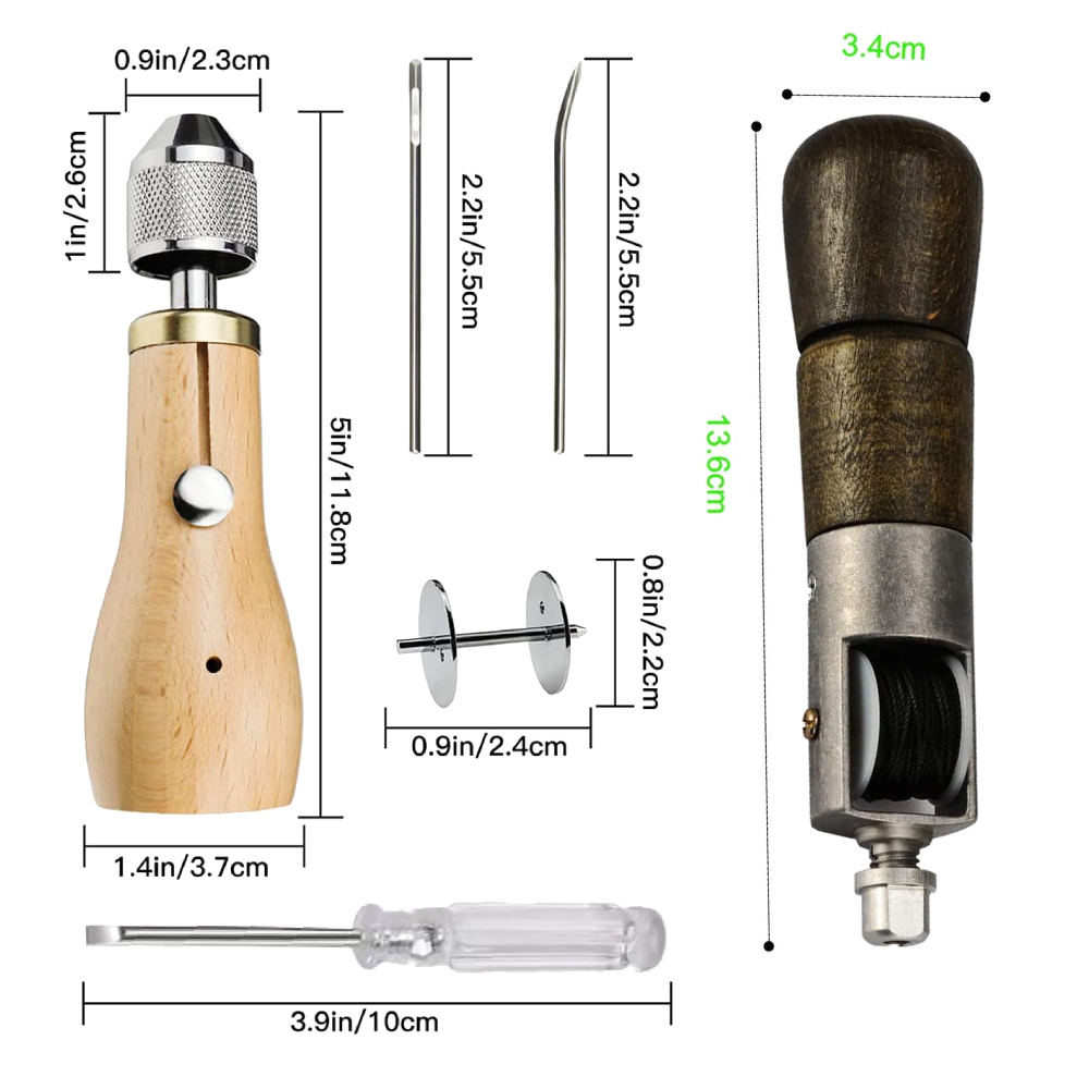 Leather Sewing Awl Thread Kit  - Mechanical Workshop Tools And Equipment 评论和价格