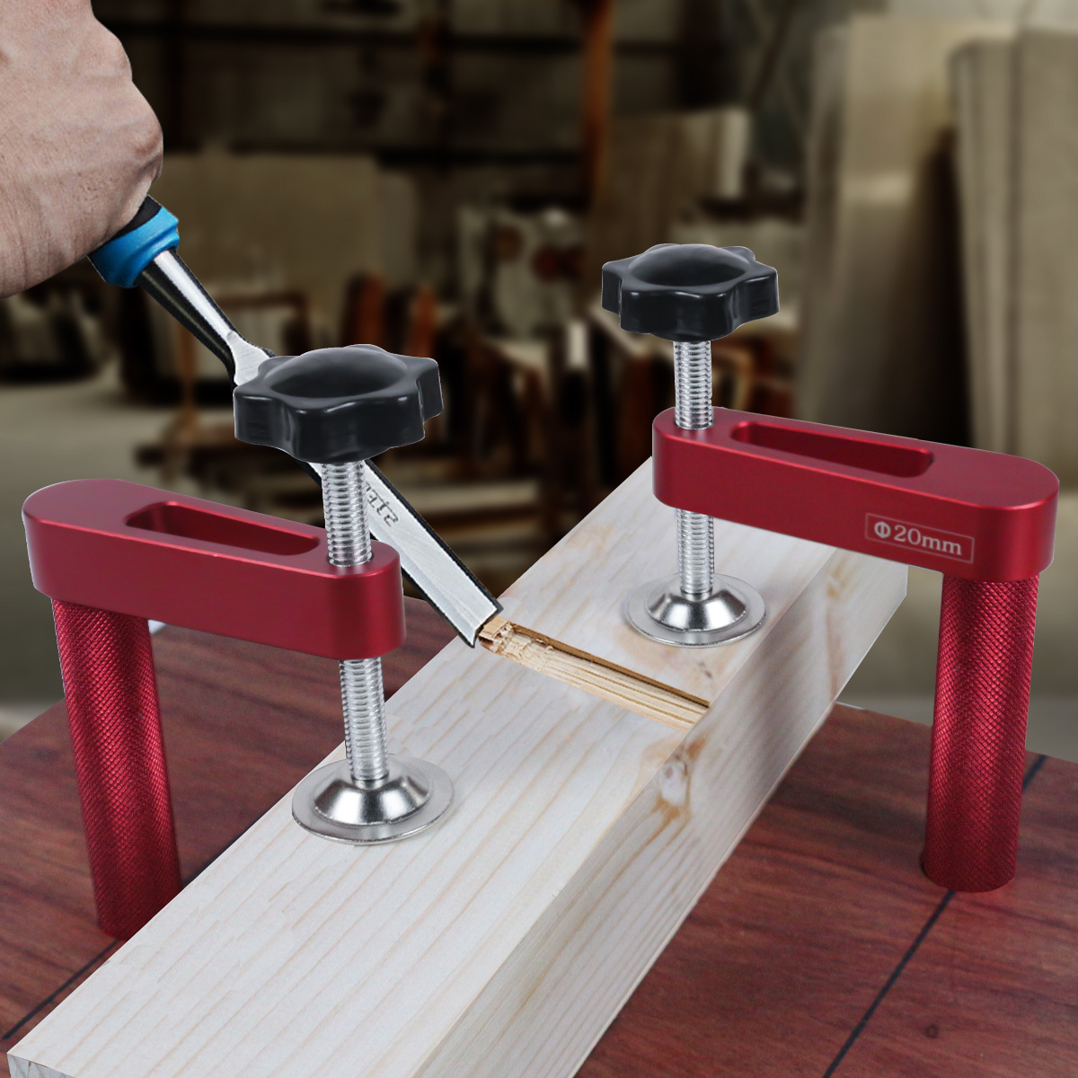 1pc 19mm/20mm Dog Hole Clamp W - Bench Dog Hole 评论和价格