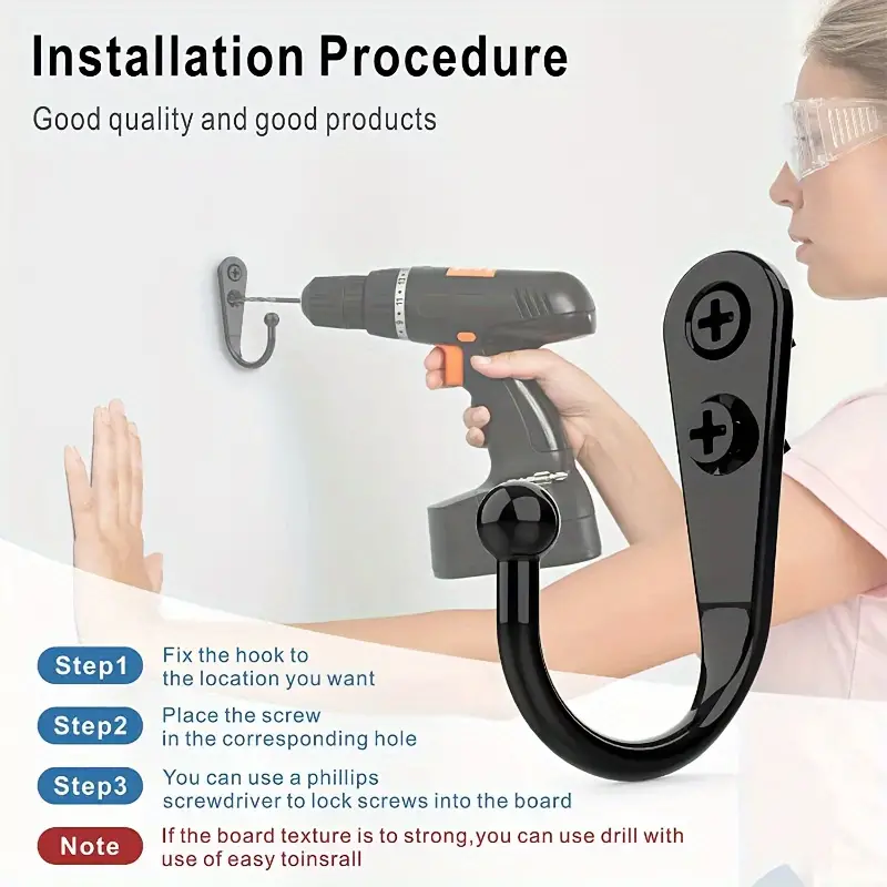 Black Metal Hooks with Screws  - Screw Organizer Kit 评论和价格