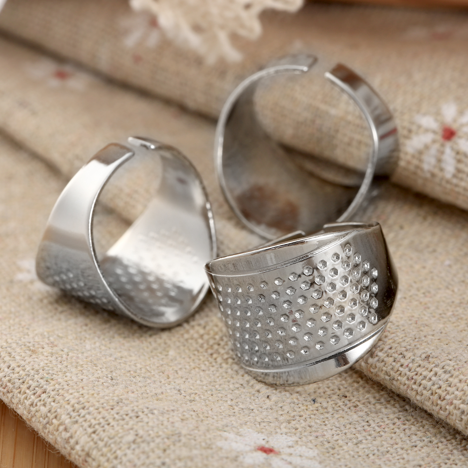 3Pcs/lot Sewing Thimbles Ring  - Mechanical Workshop Tools And Equipment 评论和价格