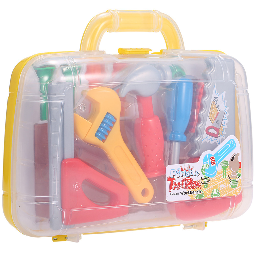 1Set Plastic Toolbox Kid Tool  - Tools Workshop Kids 评论和价格