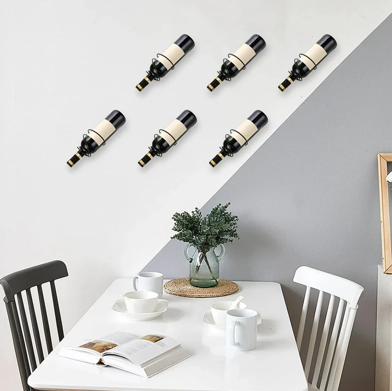 Pack Of 6 Wall Mounted Wine Ra - Screw Organizer Kit 评论和价格