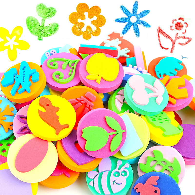 6Pcs/bag Foam Stamps for Paint - Tools Workshop Kids 评论和价格