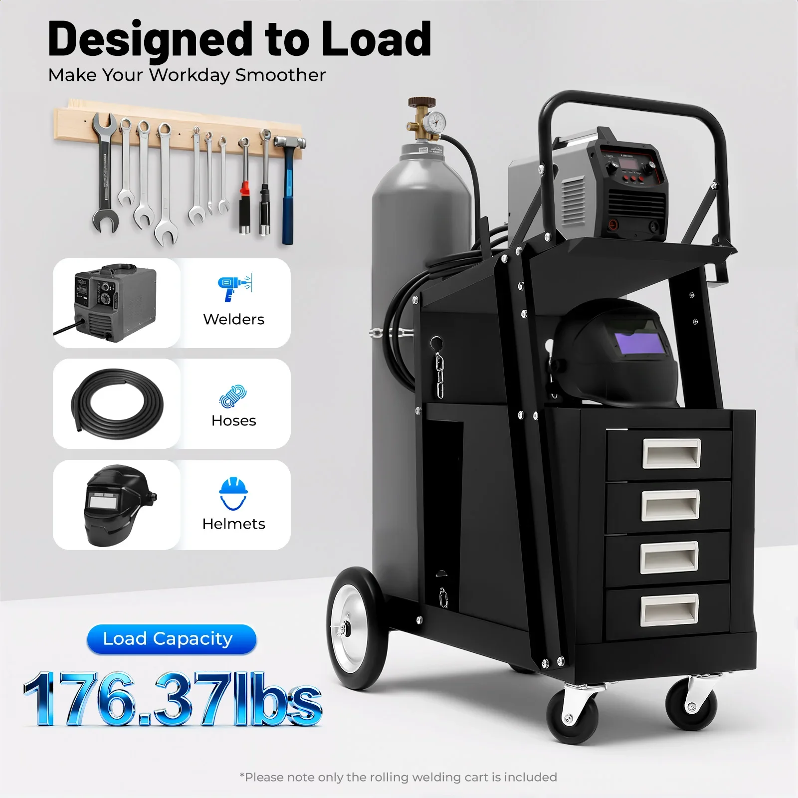 Rolling Welding Cart with Comf - Tools Trolley For Workshop 评论和价格
